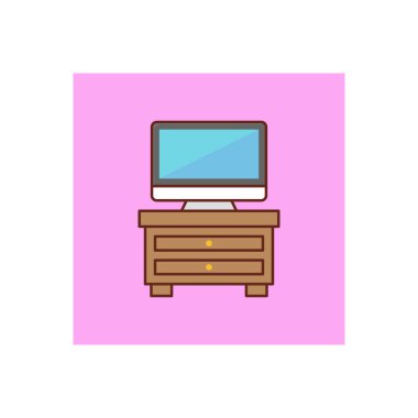 Şeffaf bir arkaplan üzerinde TV vektör illüstrasyonu. Konsept ve grafik tasarım için birinci sınıf kalite semboller.. 