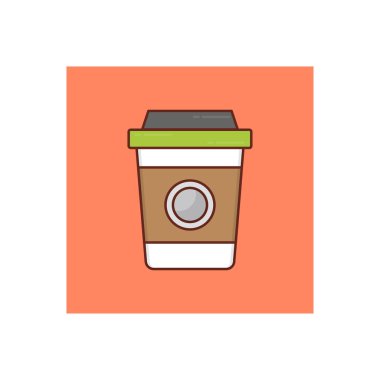 Saydam bir arkaplan üzerinde kahve vektörü çizimi. Premium kalite semboller. Konsept ve grafik tasarım için vektör çizgisi düz simgesi.