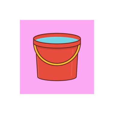 Şeffaf bir arkaplan üzerinde kova vektör çizimi. Konsept ve grafik tasarım için birinci sınıf kalite semboller.. 