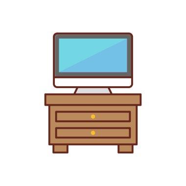 Şeffaf bir arkaplan üzerinde TV vektör illüstrasyonu. Konsept ve grafik tasarım için birinci sınıf kalite semboller.. 