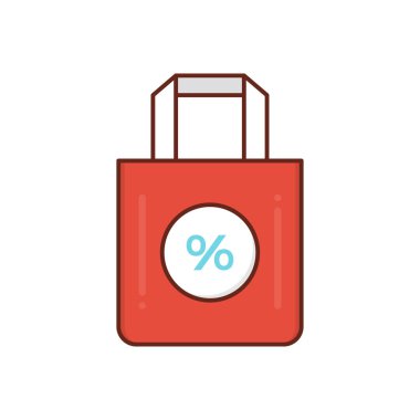 Şeffaf bir arkaplan üzerinde çanta vektör çizimi. Konsept ve grafik tasarım için birinci sınıf kalite semboller.. 