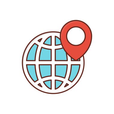 Şeffaf bir arkaplan üzerinde konum vektör çizimi. Konsept ve grafik tasarım için birinci sınıf kalite semboller.. 