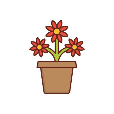 Şeffaf bir arkaplan üzerinde çiçek vektör çizimi. Konsept ve grafik tasarım için birinci sınıf kalite semboller.. 