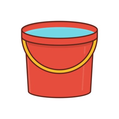 Şeffaf bir arkaplan üzerinde kova vektör çizimi. Konsept ve grafik tasarım için birinci sınıf kalite semboller.. 