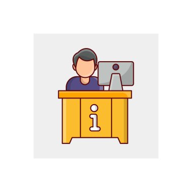 Şeffaf bir arkaplan üzerinde resepsiyon vektör çizimi. Konsept ve grafik tasarımı için birinci sınıf kalite semboller..