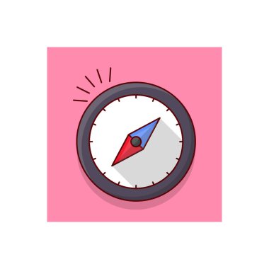 Şeffaf bir arkaplan üzerinde pusula vektör çizimi. Konsept ve grafik tasarım için vektör çizgisi düz simgesi.