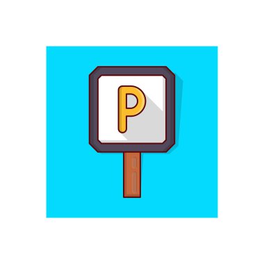 Saydam bir arkaplan üzerinde park tahtası vektör çizimi. Konsept ve grafik tasarım için vektör çizgisi düz simgesi..