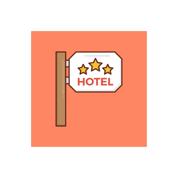 Hotel Vector Illustration Transparent Background Premium Quality Symbols Vector Line — Stock Vector