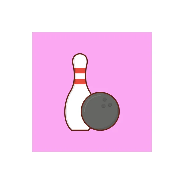 Illustration Vectorielle Bowling Sur Fond Transparent Symboles Qualité Supérieure Icône — Image vectorielle