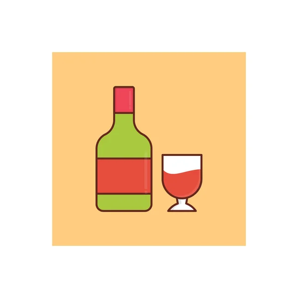 Wine Vector Illustration Transparent Background Premium Quality Symbols Vector Line — Vector de stock