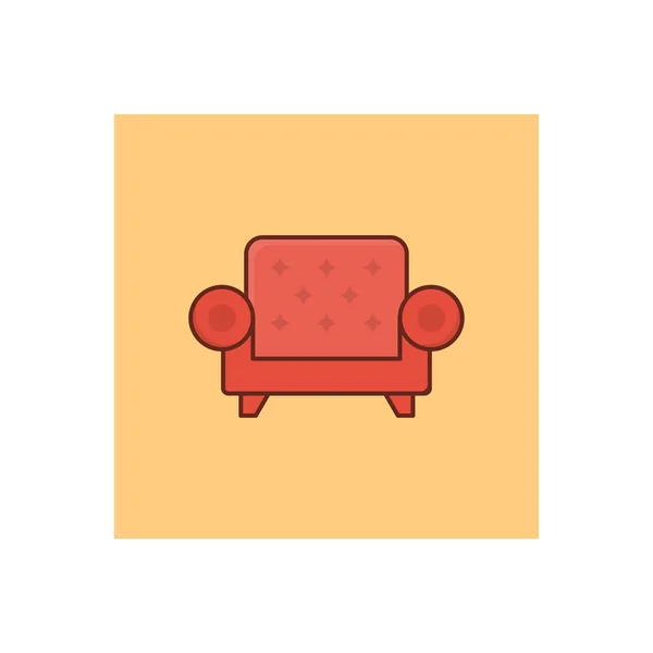 Couch Vector Illustration Transparent Background Premium Quality Symbols Vector Line — Stock Vector