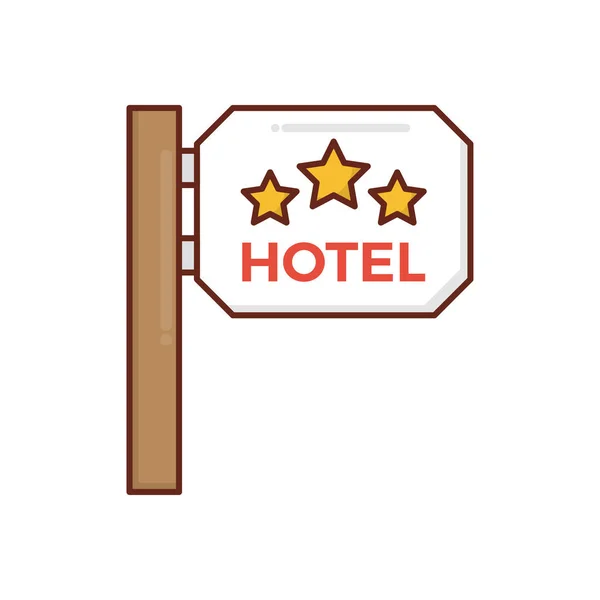 Hotel Vector Illustration Transparent Background Premium Quality Symbols Vector Line — Stok Vektör