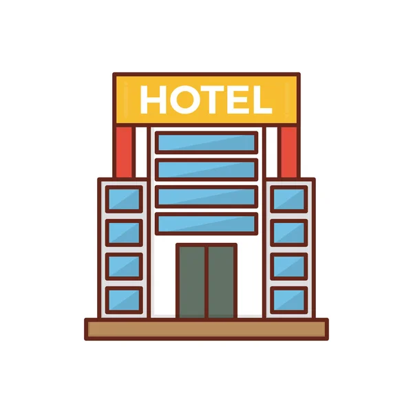 Hotel Vector Illustration Transparent Background Premium Quality Symbols Vector Line — Stok Vektör