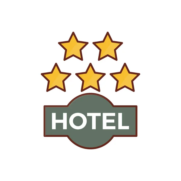 Ilustracja Wektora Hotelu Przejrzystym Tle Premium Jakości Symbols Vector Linii — Wektor stockowy