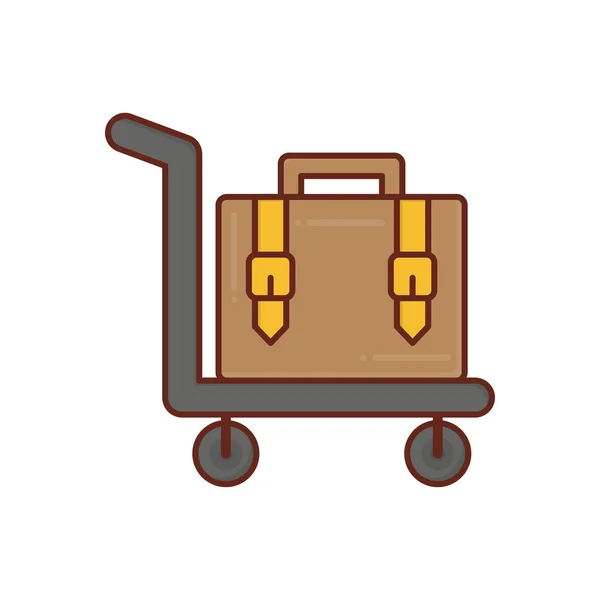 Luggage Vector Illustration Transparent Background Premium Quality Symbols Vector Line — Διανυσματικό Αρχείο