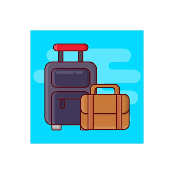 Luggage Vector Illustration Transparent Background Premium Quality Symbols Vector Line — Stockvektor