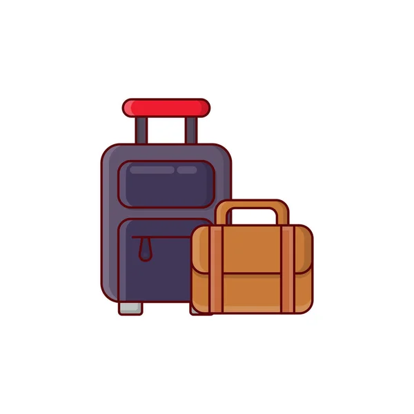 Luggage Vector Illustration Transparent Background Premium Quality Symbols Vector Line —  Vetores de Stock