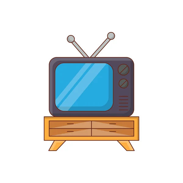 Illustrazione Vettoriale Televison Uno Sfondo Trasparente Simboli Qualità Premium Icona — Vettoriale Stock