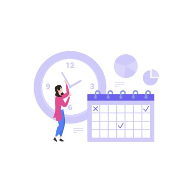 Kız randevu defterini kontrol ediyor..