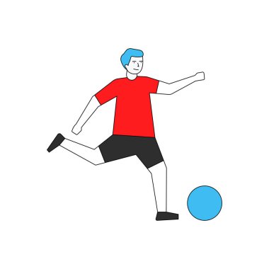 Oyuncu topa vuruyor..