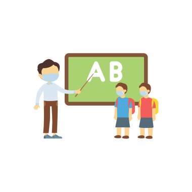 Öğretmen okul yönetiminden ders veriyor..