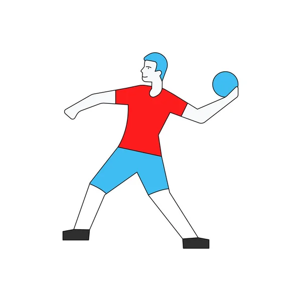 Der Spieler Wirft Den Ball — Stockvektor