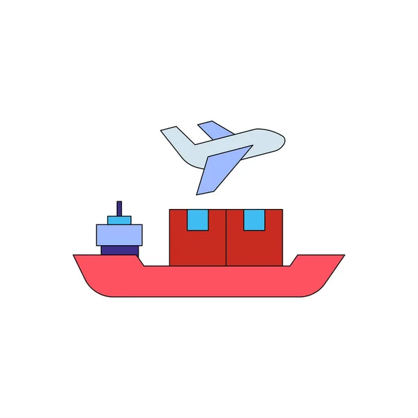 Loď Připravena Odeslání — Stockový vektor