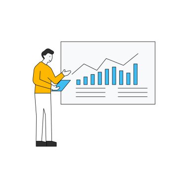 Çocuk bar grafiğinin gelişimini izliyor..