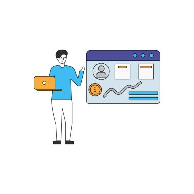 Çocuk bir web sayfası üzerinde çalışıyor..