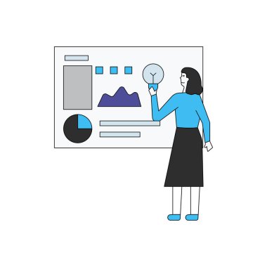 Kızın elinde bir ampul var..