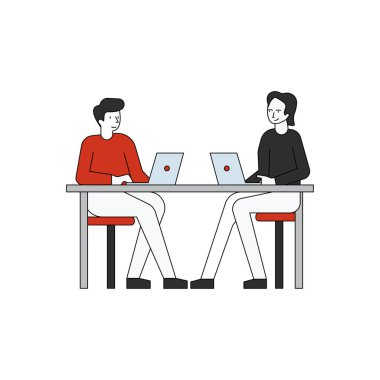 Çocuklar dizüstü bilgisayarlarıyla uğraşıyorlar..