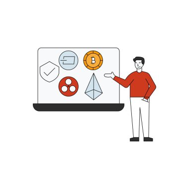 Çocuk bilgisayarı işaret ediyor..