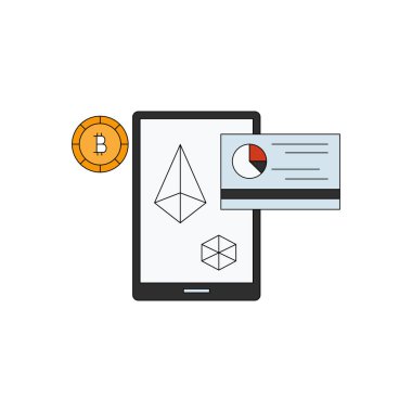 Bitcoin engelleme zinciri cep telefonlarında gösteriliyor.