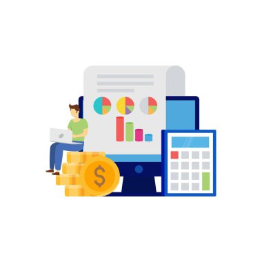 Çocuk dizüstü bilgisayarında çizelge üzerinde çalışıyor..