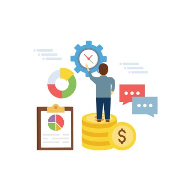 Çocuk zaman yönetimi üzerinde çalışıyor..