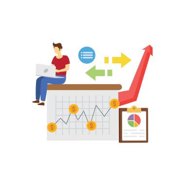 Çocuk dizüstü bilgisayarıyla çalışıyor..