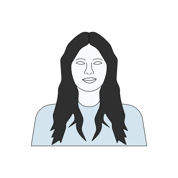 Este Retrato Una Mujer Hermosa — Vector de stock