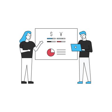 Çocuklar dolar ve para üzerinde çalışıyorlar..