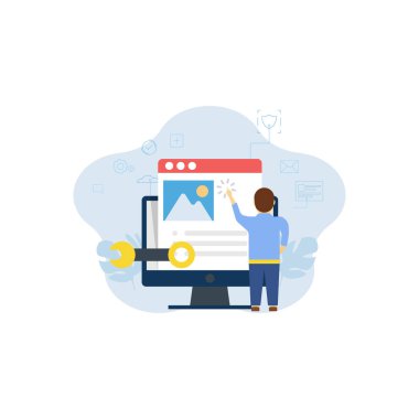 Çocuk web sayfası yönetimi üzerinde çalışıyor..