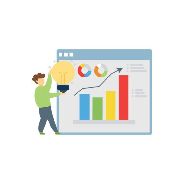 Çocuk bir web sayfası fikri üzerinde çalışıyor..