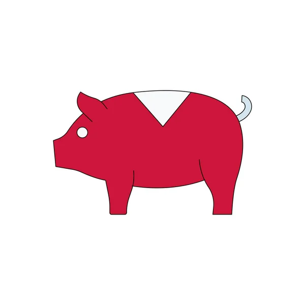 これは中国の豚だ — ストックベクタ