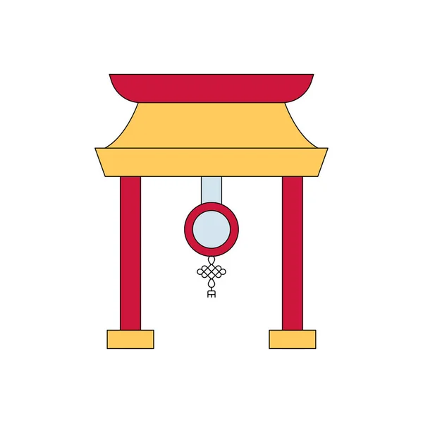 Esta Puerta Torri China — Vector de stock