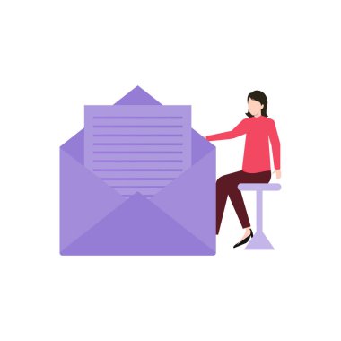 Kız mektupları açıyor..