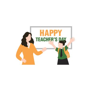 Öğrenci öğretmenine mutlu öğretmenler günü diliyor..