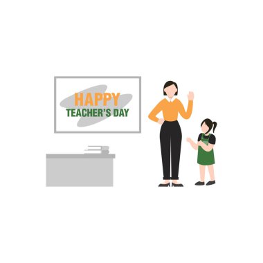 Öğrenci ve öğretmen ayakta..