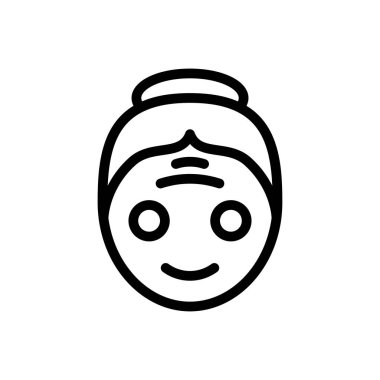 Şeffaf bir arkaplanda kadın vektör çizimi. Premium kalite semboller. Konsept ve grafik tasarım için ince çizgi simgesi..