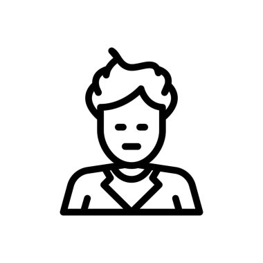 Saydam bir arkaplan üzerinde erkek vektör çizimi. Premium kalite semboller. Konsept ve grafik tasarım için ince çizgi simgesi.