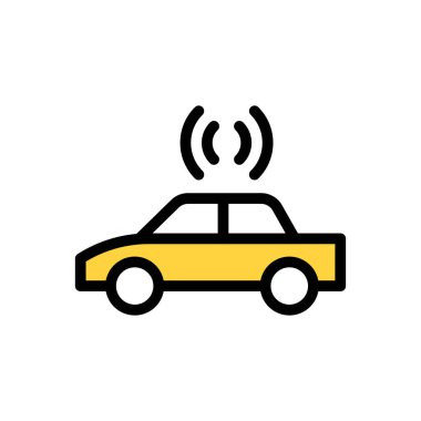 Şeffaf bir arkaplan üzerinde araba vektör çizimi. Konsept ve grafik tasarımı için birinci sınıf kalite simgeler..