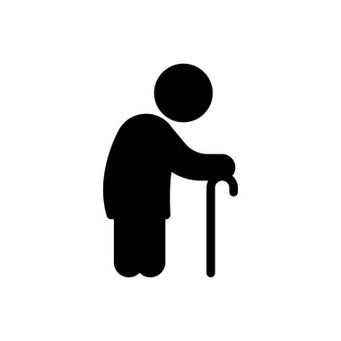 Şeffaf bir arkaplan üzerinde yaşlı vektör illüstrasyonu. Konsept ve grafik tasarımı için kaliteli semboller..