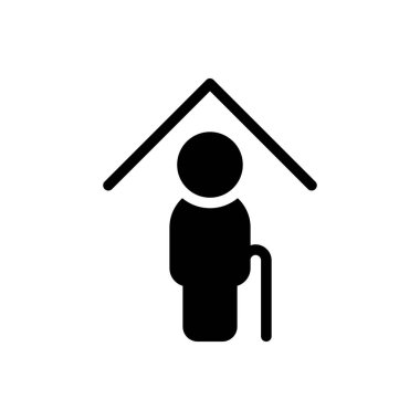 Şeffaf bir arkaplan üzerinde yaşlı evi vektör çizimi. Konsept ve grafik tasarımı için mükemmel kalite semboller..